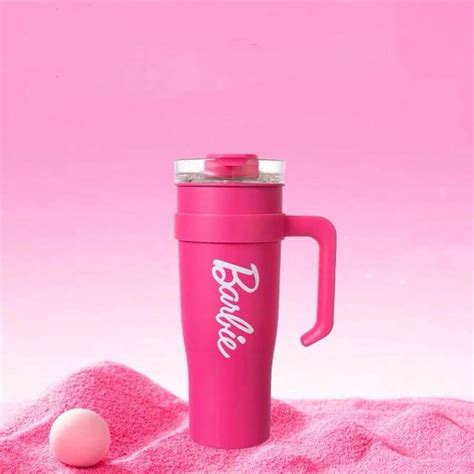 Miniso Copo Canudo de Grande Capacidade da Série Barbie Caneca de Água