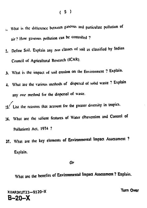 Jkbose Class Th Environmental Science Question Paper Pdf Aglasem