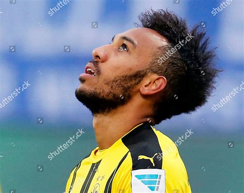 Dortmunds Pierreemerick Aubameyang Reacts During German Editorial Stock