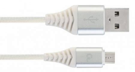 Kabl USB Micro USB Gembird CC USB2B AMmBM 1M BW2 Premium Cotton Braided