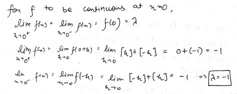 F X [ X ] [ X ] X≠ 0 N Lambda X 0 Find The Value Of