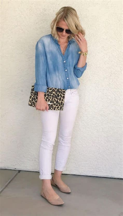 How To Wear A Chambray Shirt Cleo Madison Chambray Shirt Outfits