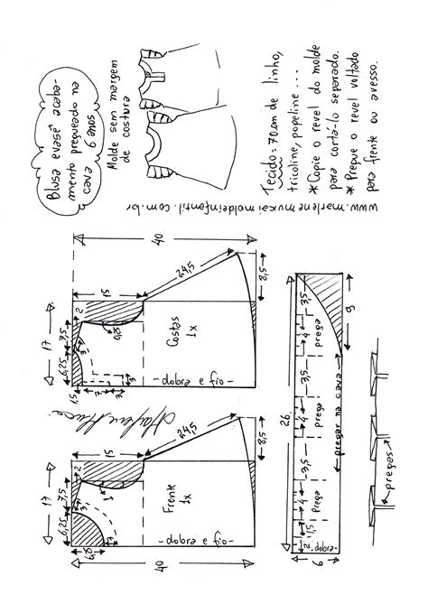 Blusa evasê babado pregueado na cava DIY marlene mukai molde