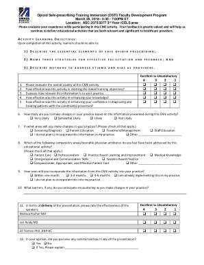 Fillable Online Program Evaluation Osti Fac Dev 3 28 18 Pdf Fax Email