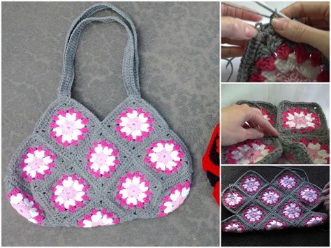 Granny Square Bag Tutorial CrochetBeja