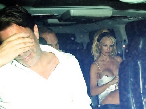 Pamela Anderson Boob Slip In The Car While Leaving Chateau Marmont In