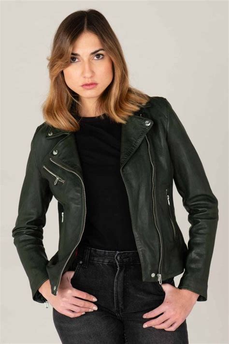 damen Jacke rose garden OLYMPE LAMB VITA KHAKI - leder-jack.de