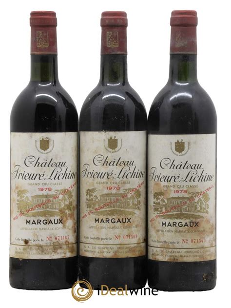 Buy Château Prieuré Lichine 4ème Grand Cru Classé 1978 lot 7011