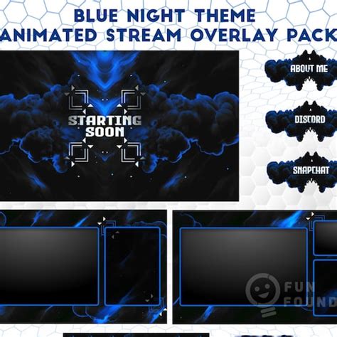 Twitch Overlay Package Starry Night Panels Pack Just Etsy Canada