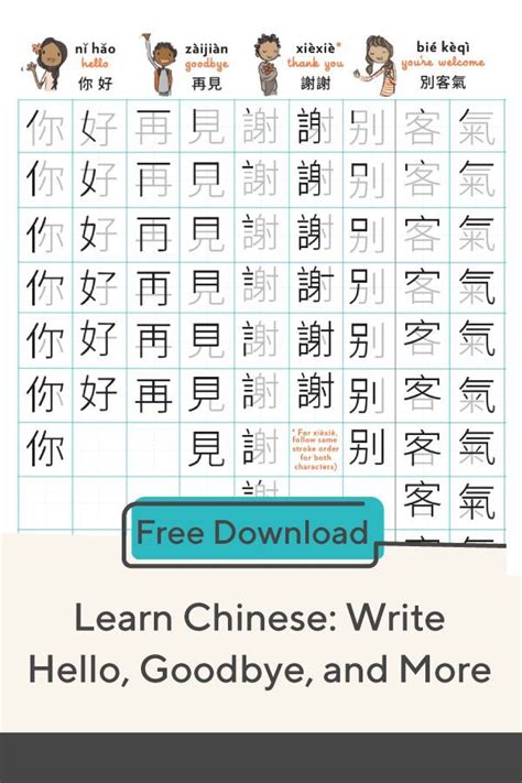 Learn Chinese How To Write Hello Goodbye Thank You And Youre