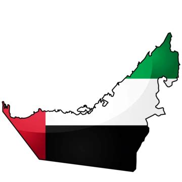 United Arab Emirates Map Flag Contour Clip Picture Vector Contour