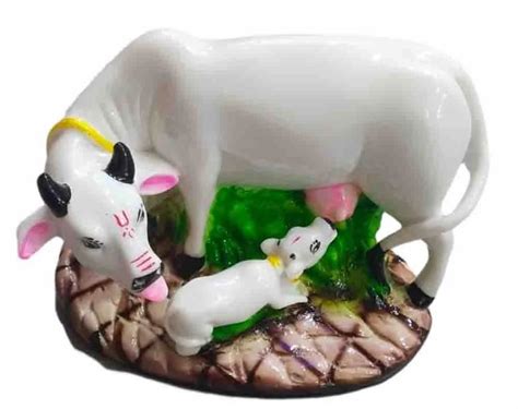 White Marble Cow Calf Statue At Best Price In Vrindavan By Pooran Chand