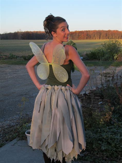 Diy Woodland Fairy Costume Back View Of Skirt Made From Strips Of