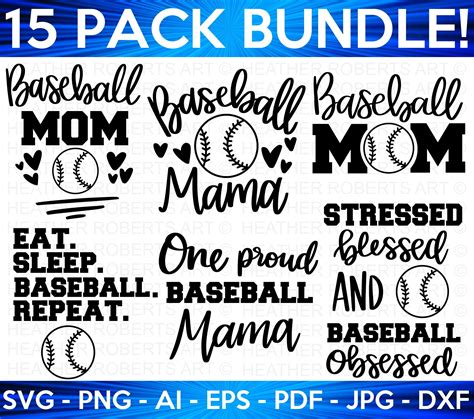 Baseball Mom Svg Bundle Baseball Svg Baseball Shirt Svg Etsy