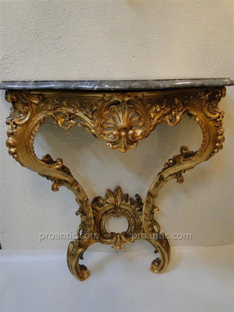 Proantic Console En Bois Sculpte Et Dore D Epoque Louis XV XVIIIeme