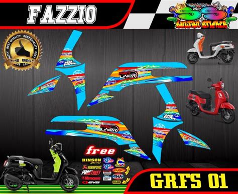 Stiker Variasi Streaping Decal List Motor Yamaha FAZZIO Grafis 01