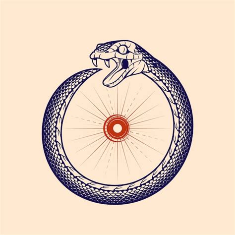 Ilustração Do Símbolo De Ouroboros Vetor Grátis