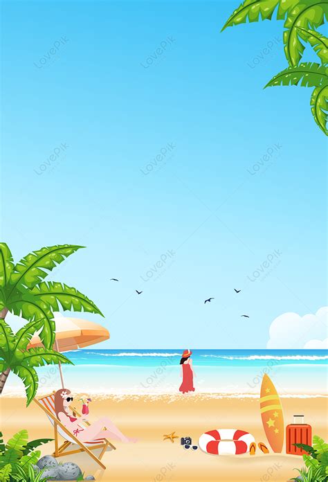 Fondo De Cartel De Viaje De Vacaciones De Verano Imagen De Fondo Gratis