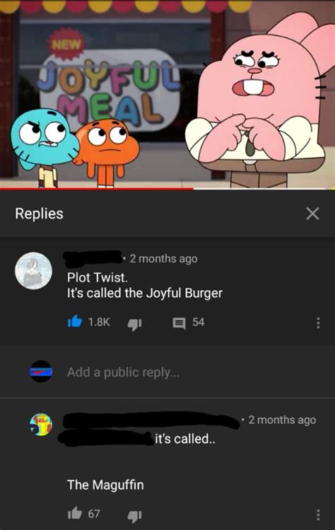 Why didn't they name the secret Joyful Burger burger that way though ...