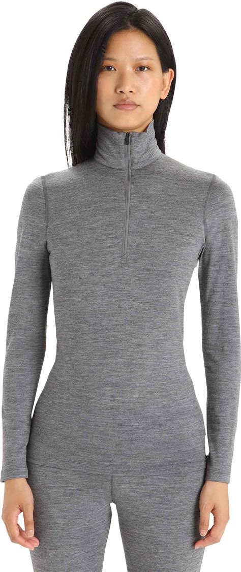 Icebreaker W Merino 200 Oasis LS Half Zip Gritstone Heather Hauts