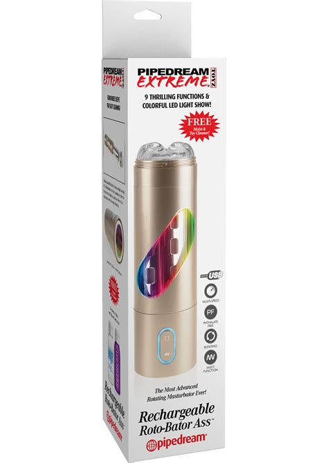 Pipedream Extreme Rechargeable Light Up Roto Bator Ass Masturbator