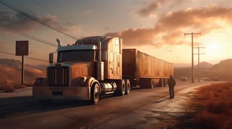 Premium Ai Image Truck Driver
