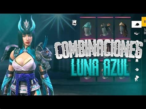 LAS MEJORES COMBINACIONES CON EL SET LUNA AZUL FREE FIRE GUTI YT