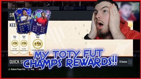 Opening My Toty Fut Champs Rewards Fifa Toty Pack Opening Youtube