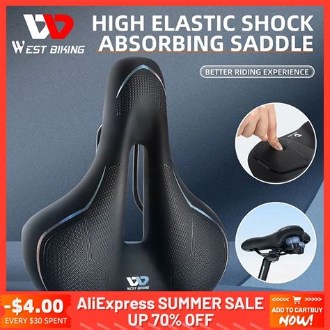 West Biking Breathable Bicycle Saddle Mtb Road Bike Saddle Shock