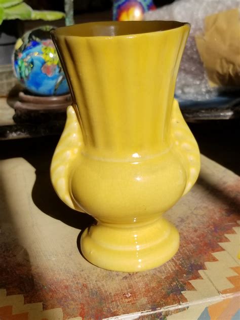 Yellow Mccoy Vase Vintage Pottery Vase By Chandeluse On Etsy Vintage