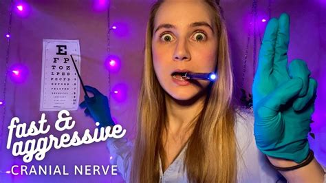 Asmr Fast Aggressive Cranial Nerve Exam Youtube