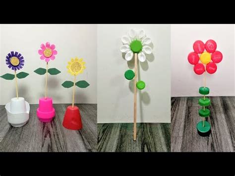 Como Hacer Flores Con Tapas De Plastico IDEAS FACILES MANUALIDADES