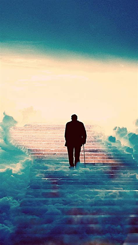 To The Sky Old Man Stairs HD Phone Wallpaper Peakpx