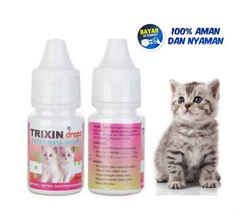 TRIXIN CAT DROP OBAT TETES MATA KUCING INFESKSI IRITASI MATA 10ML