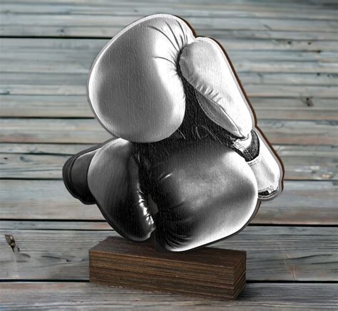 Sierra Classic Boxing Glove Real Wood Trophy Trophy Monster
