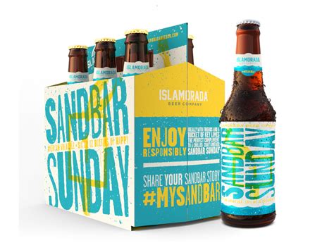 Sandbar Sunday The Dieline Beer Label Design Beer Company Beer