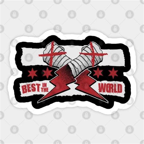 Cm Punk Best In The World Black Cm Punk Sticker Teepublic