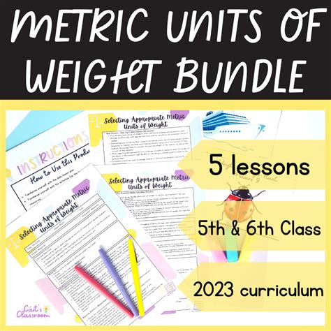 Mash 5th 6th Class Metric Units Of Weight│5 Day Unit│maths Lessons Worksheets Games