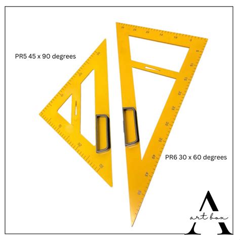 Blackboard Triangle Ruler With Handle 30x60 And 45x90 Degrees