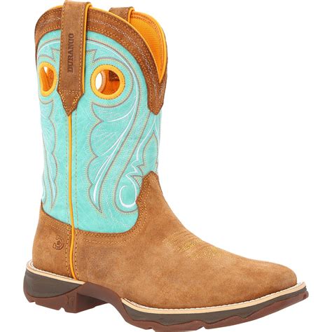 Lady Rebel™ By Durango® Womens Dusty Brown And Sky Blue Western Boot Ebay