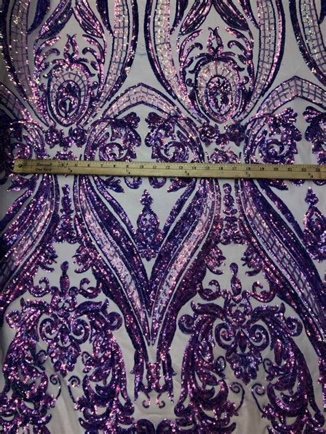 White Sequins Nude 4 Way Stretch Nylon Mesh Catina Wedding Etsy Lace Fabric Fabric Lace
