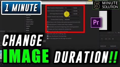 How To Change Image Duration In Premiere Pro Youtube