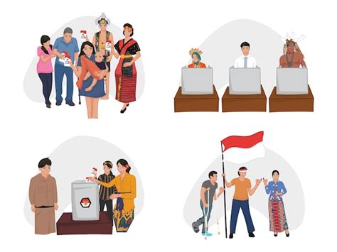 Premium Vector Election Day Indonesia
