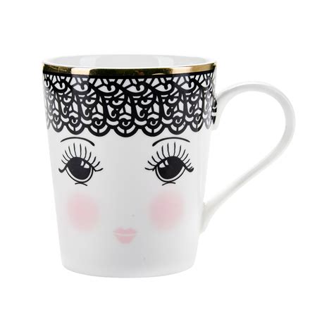 Miss Étoile Lace Coffee Mug Sweet Pea And Violet