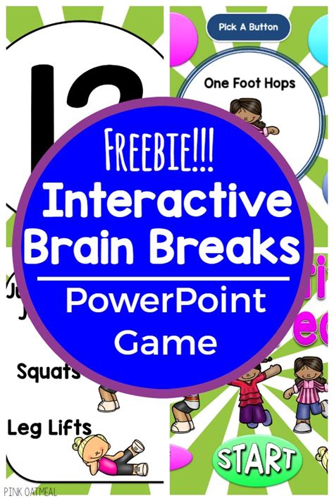 Interactive Brain Breaks - Free Game | Pink Oatmeal