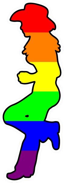 LESBIAN COWGIRL DECAL STICKER 03