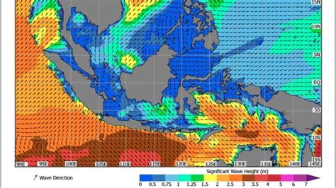 Gelombang Capai Meter Berpotensi Terjadi Di Perairan Selatan Jawa Dan