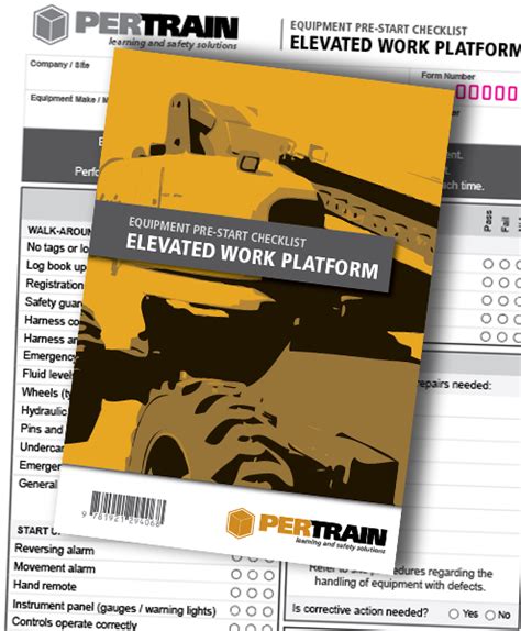 Elevated Work Platform Pre Start Checklist