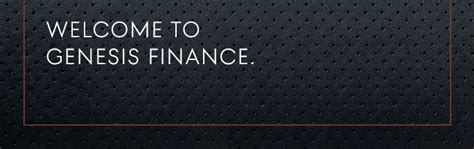 genesis finance login   account
