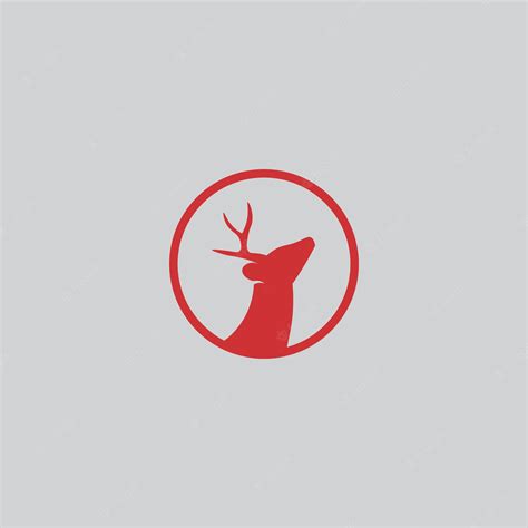 Premium Vector | Deer logo design with red color